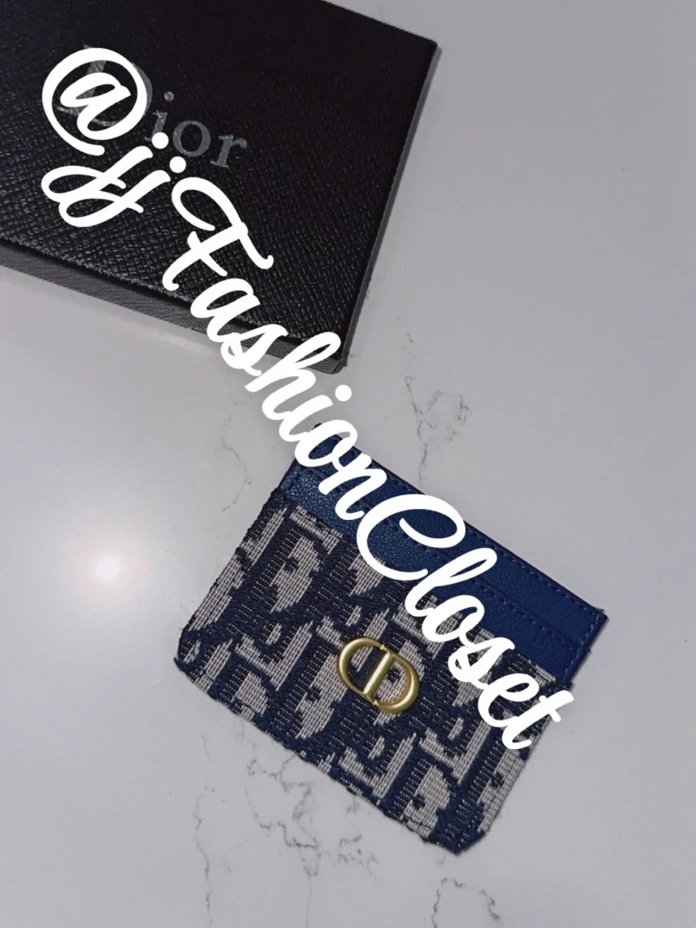 Beautiful Card Holder with Gold C D Accent